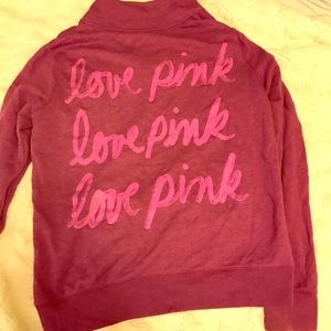 PINK half zip sweatshirt